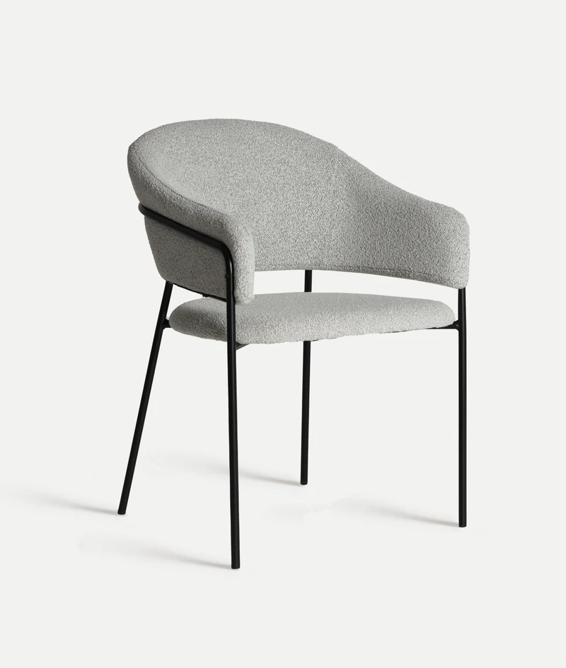 Silla Tapizada Bikal Gris
