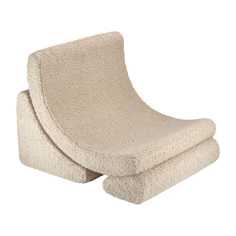 Sillón Infantil Luna De Borreguillo Beige