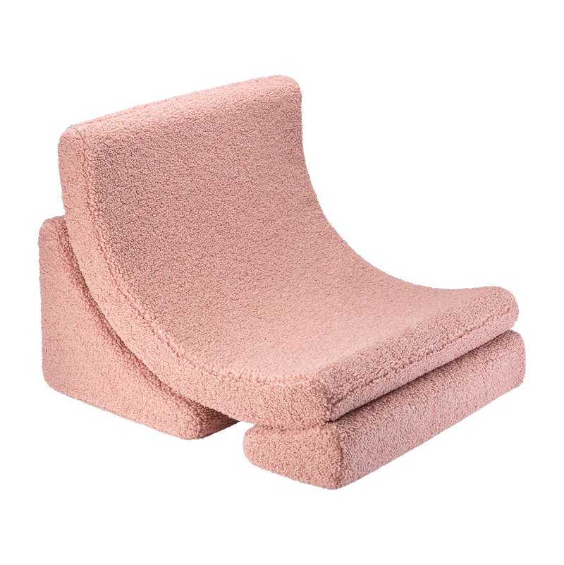 Sillón infantil de borreguillo Luna Rosa