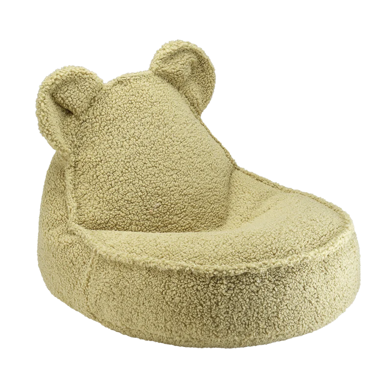 Puf Infantil Osito de Borreguillo Verde