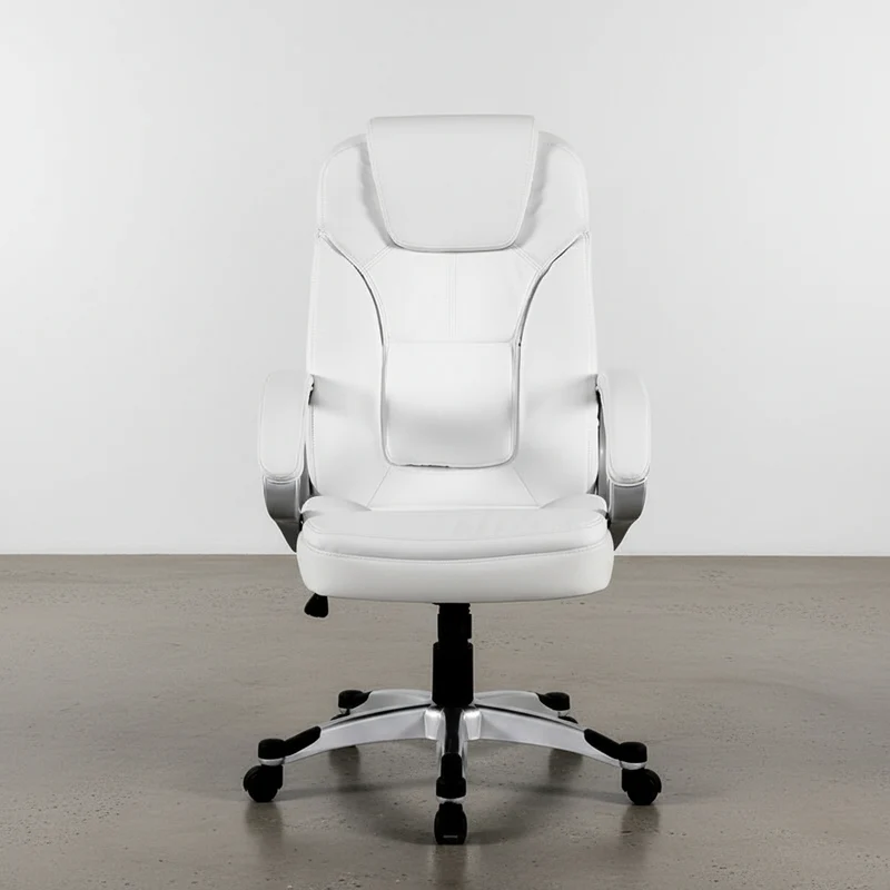 SILLA OFICINA ERGONOMICA EN PIEL SINTETICA CON REPOSACABEZAS INTEGRADO ELISABETH
