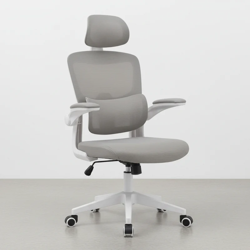 SILLA DE OFICINA ERGONOMICA EN TEJIDO 3D CON SOPORTE LUMBAR Y RUEDAS AROA