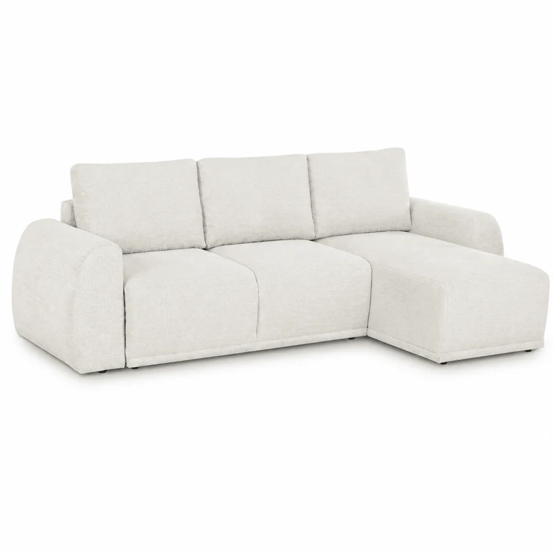 Sofá-Cama 3 Lugares com Chaise Longue Reversível - Noa
