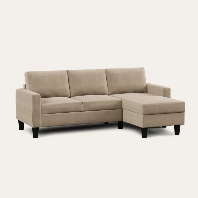 Sofá 3 Lugares com Chaise Longue Reversível - Fox