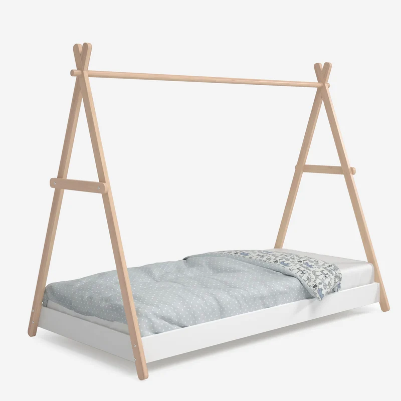 Cama Infantil Tipi Andrea 206 Blanco & Pino