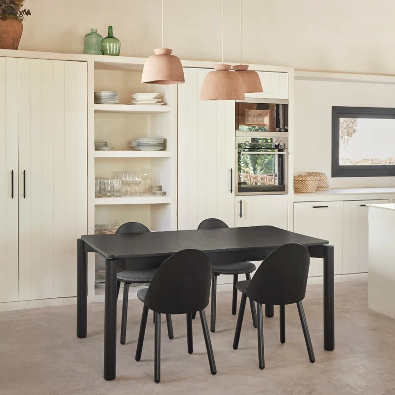 Mesa de Comedor Rectangular Atlas 180 Negra