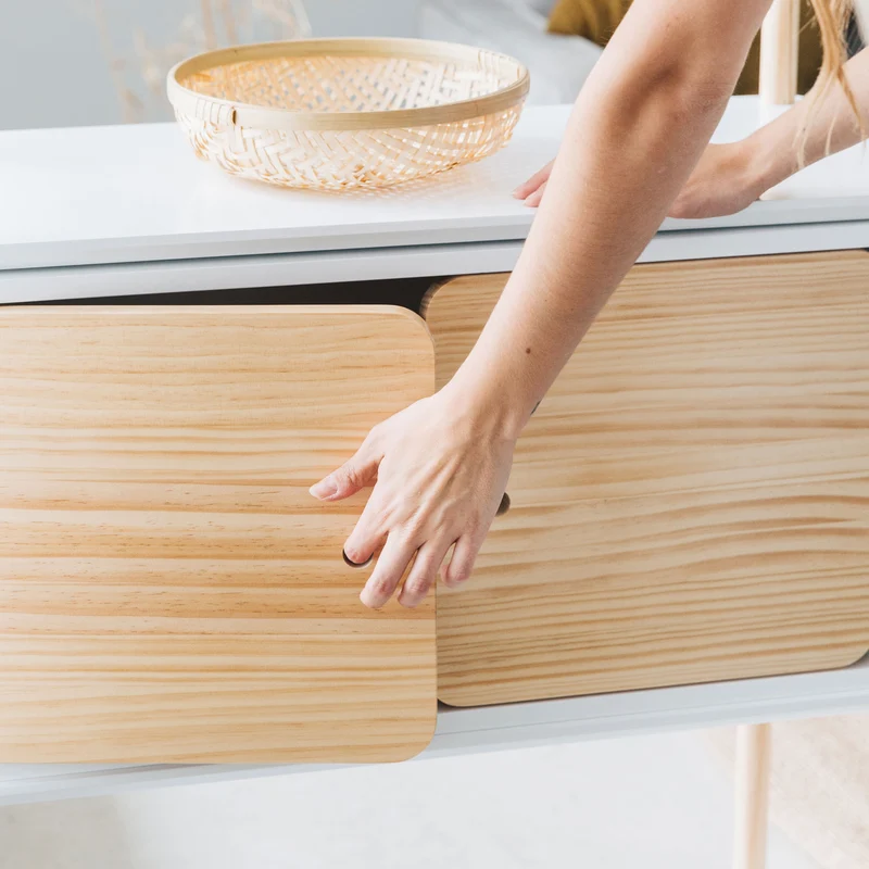 Módulo de almacenaje blanco y madera | Liure