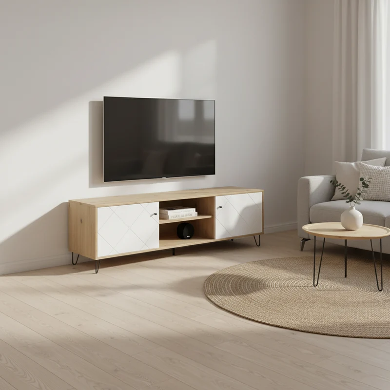 MUEBLE TV EN ROBLE 183x55 cm SUECIA