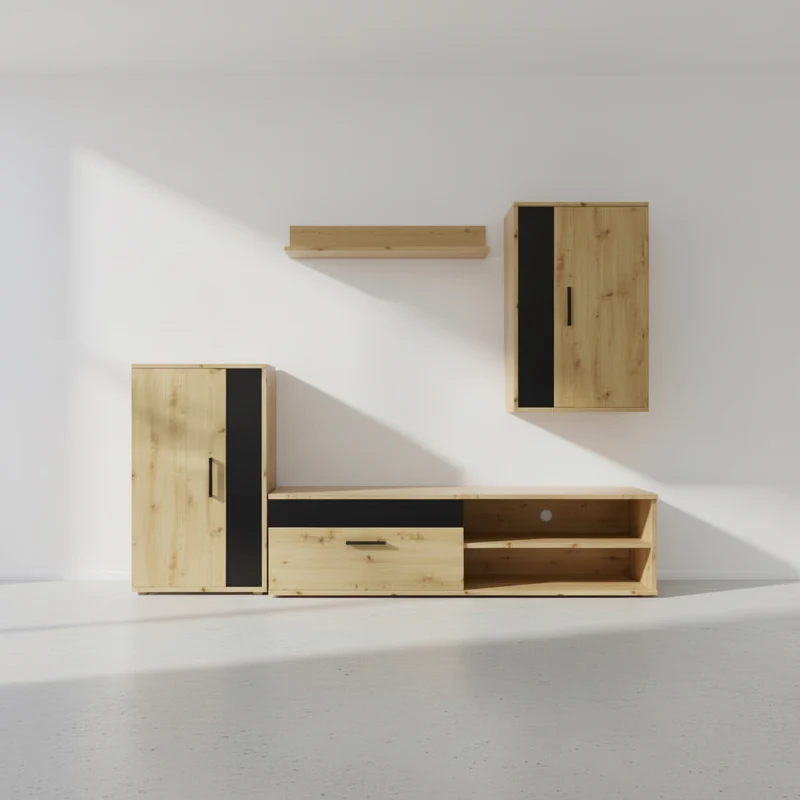 MUEBLE SALÓN 3 MODULOS EN ROBLE ARTISAN OSLO