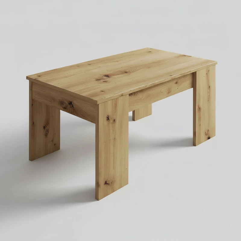 MESA DE CENTRO RECTANGULAR 100x50 cm ELEVABLE BERGAMO