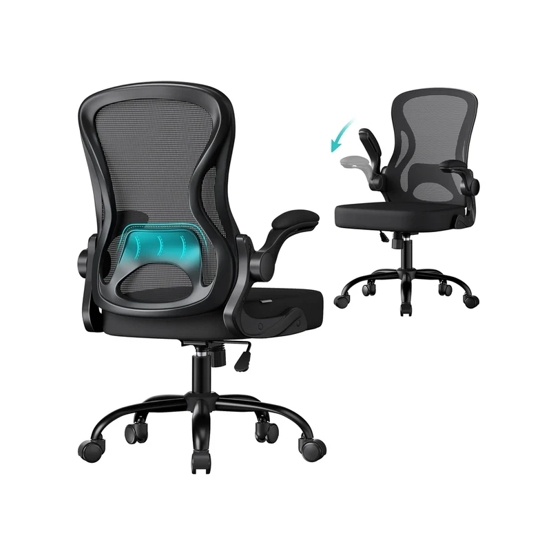 Silla de Oficina Ergonómica con Soporte Lumbar Ajustable