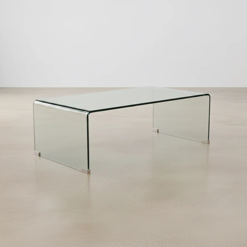 MESA DE CENTRO VIDRIO TEMPLADO VOLCANO 110X55 cm