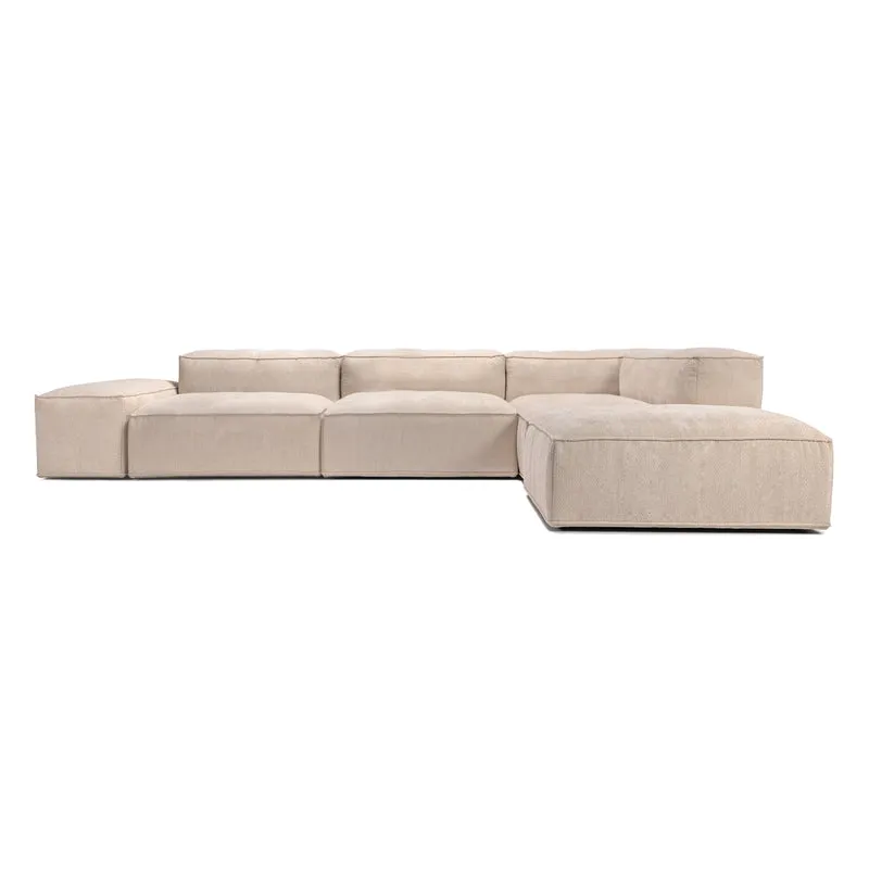 Merlot Modular Sofa 5-Seater Longchair Deep Low armrests