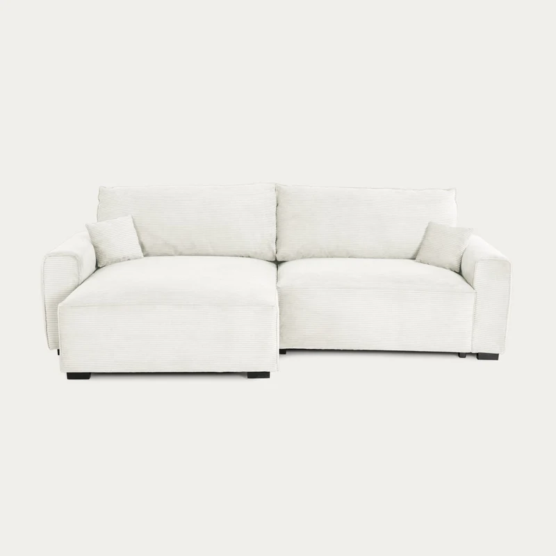 Sofá-Cama 4 Lugares com Chaise Longue Reversível - Lauren