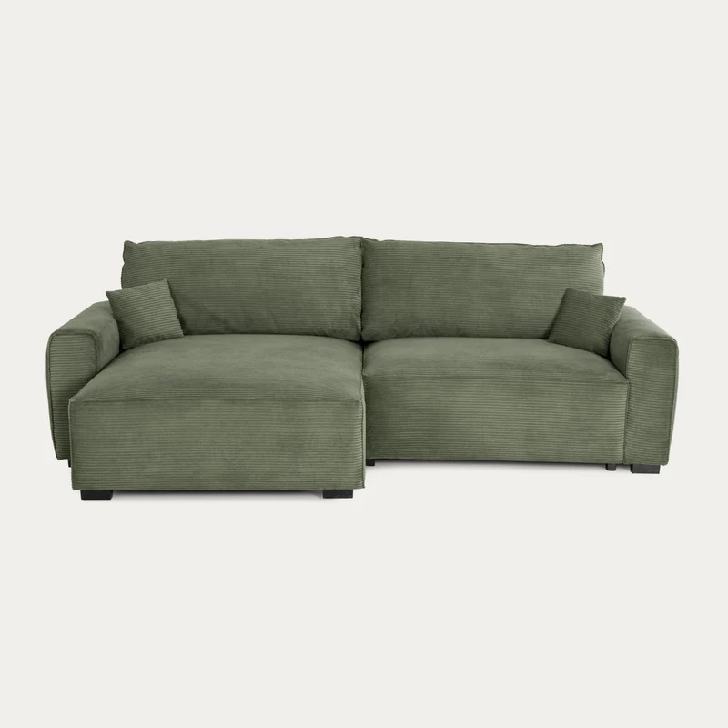 Sofá-Cama 4 Lugares com Chaise Longue Reversível - Lauren