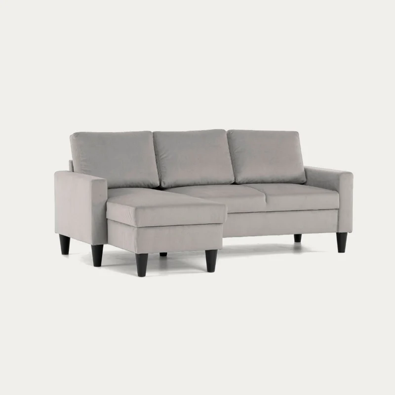 Sofá 3 Lugares com Chaise Longue Reversível - Fox