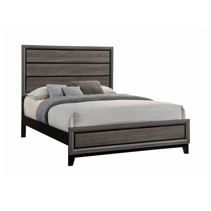 Coaster Furniture Watson 212421KE Wood Eastern King Panel Bed - Grey Oak