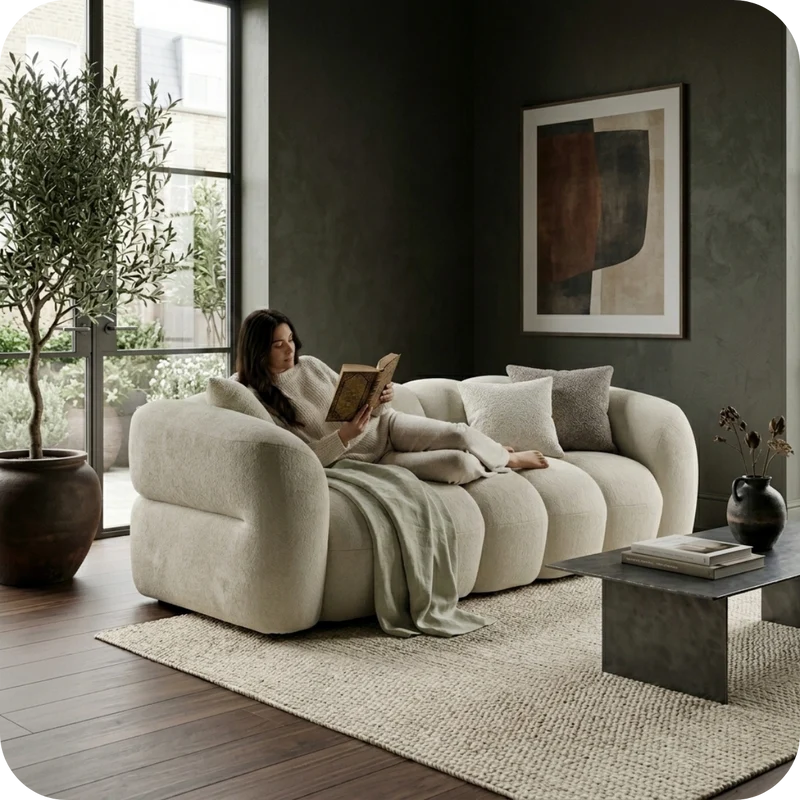 LUGANO 3 - seater sofa light sand