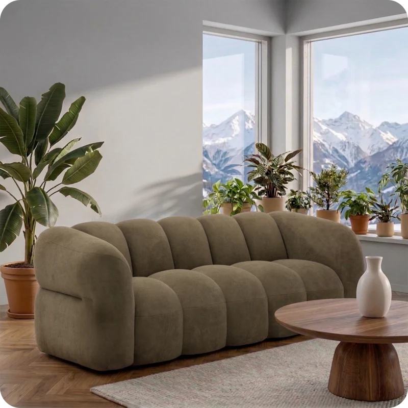 LUGANO 3 - seater sofa Khaki