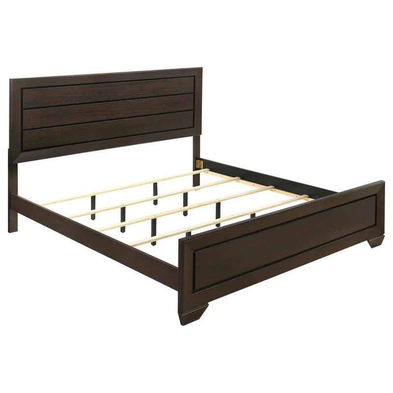 Coaster Furniture Kauffman 204391KE Wood Eastern King Panel Bed - Dark Cocoa
