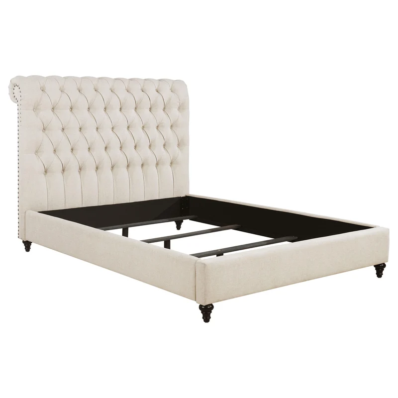 Coaster Furniture Devon 300525F 57-inch Upholstered Full Panel Bed - Beige