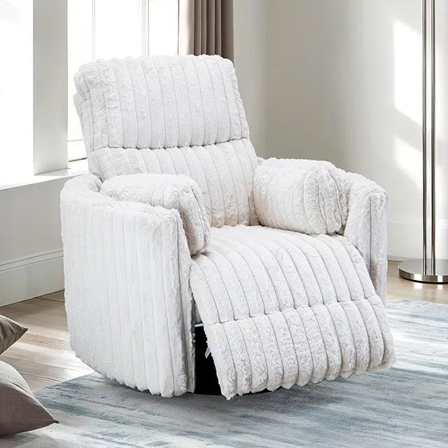 Furniture of America Belper FM-AC8018WH-PM Power Glider Recliner with Swivel