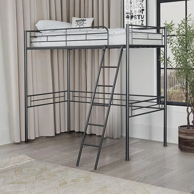 Furniture of America Myles FM-BK910BK-T Twin Loft Bed