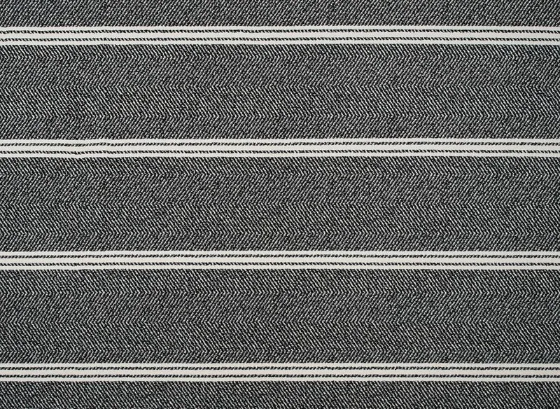 Alfombra negra con estampado de chevrones blancos 160x230 cm AIDA