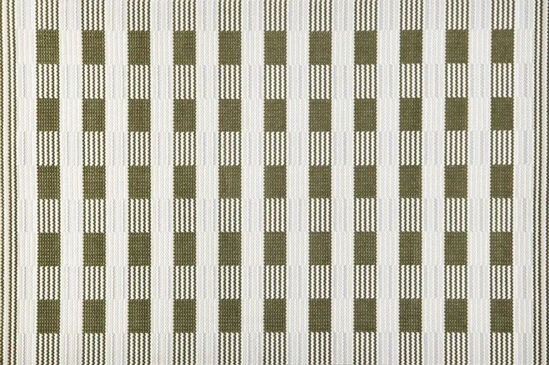 Alfombra blanca con motivos cuadrados verdes 160 x 230 cm THEOA