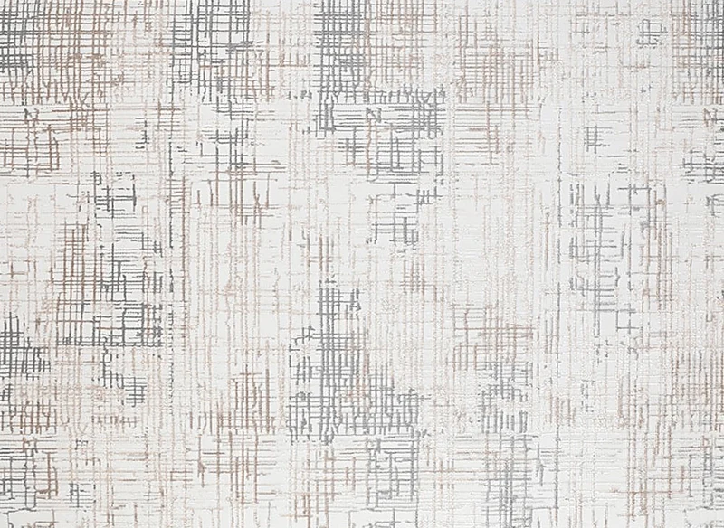 Alfombra beige con motivos de rayas grises 160 x 230 cm PEKIN