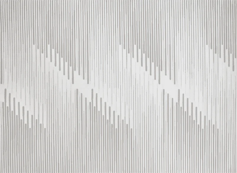 Alfombra gris con líneas asimétricas 200 x 290 cm VENISE