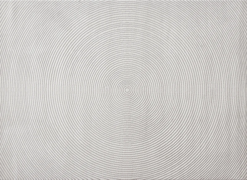 Alfombra beige con motivos circulares 200 x 290 cm BODRUM