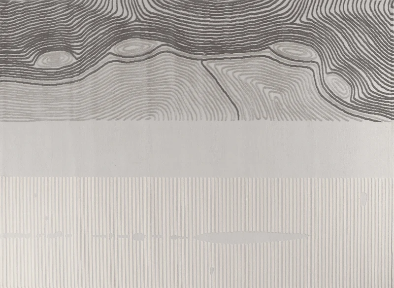 Alfombra estampada gris y beige 160 x 230 cm LYAH