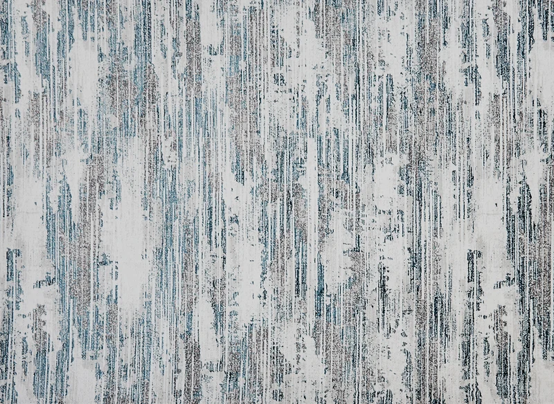 Alfombra con motivo abstracto beige y azul 200 x 290 cm AURORA