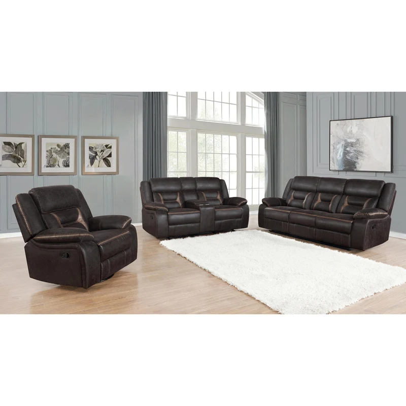 Coaster Furniture Greer 651354-S3 3 pc Reclining Living Room Set