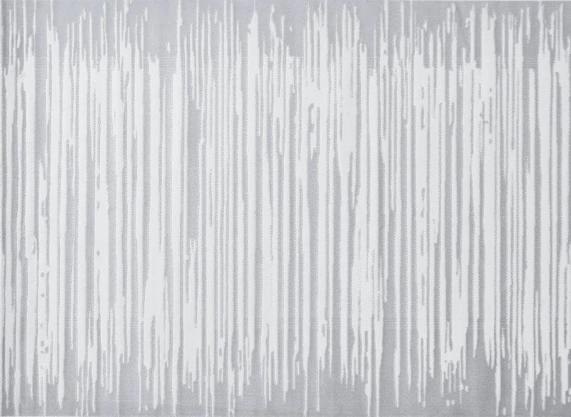 Alfombra gris y blanca 160 x 230 cm FROST