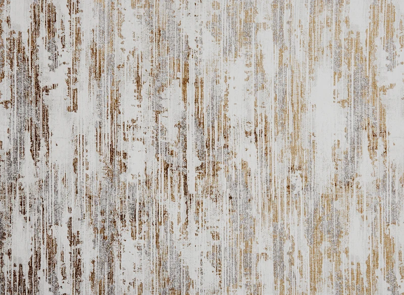 Alfombra abstracta beige y marrón 200 x 290 cm PATINA