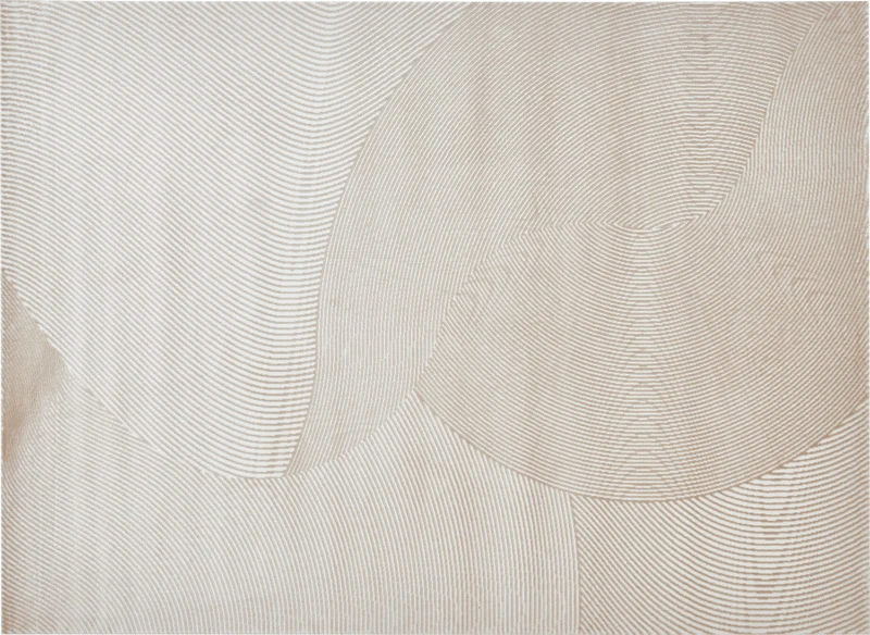 Alfombra beige y blanca con motivo orgánico 200 x 290 cm SAND