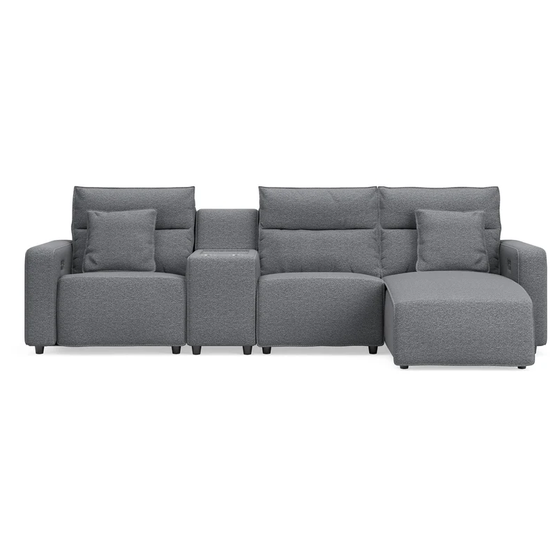 Signature Design by Ashley Modmax 65906S26 4 pc Reclining Sectional with Chaise and Storage Console