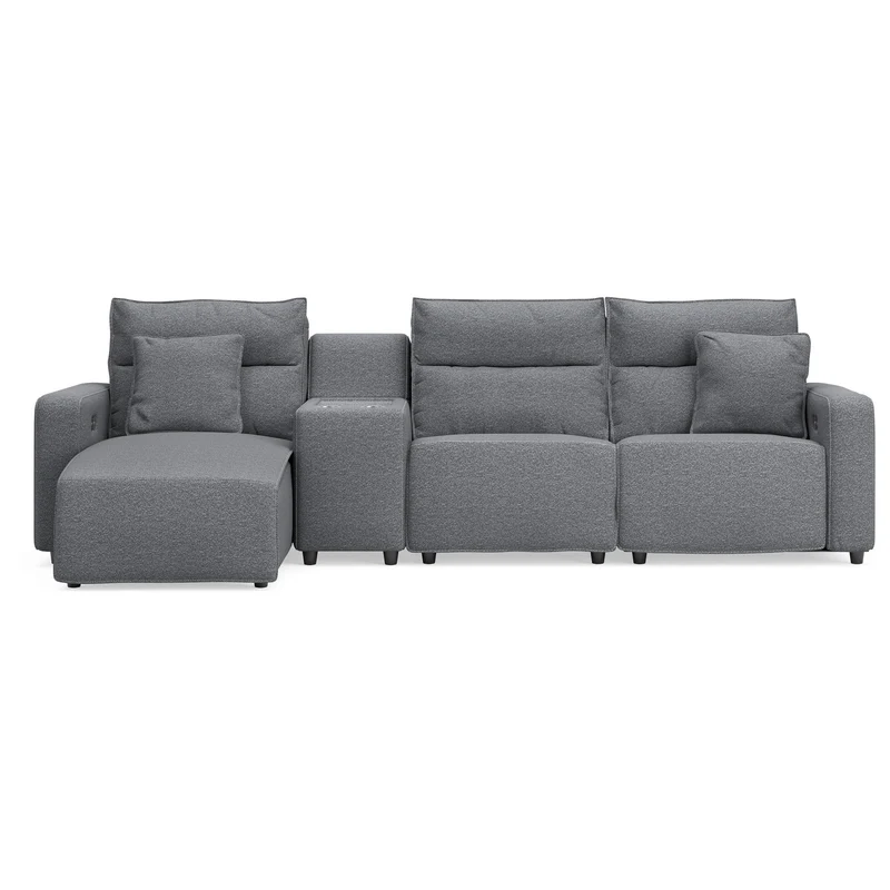 Signature Design by Ashley Modmax 65906S27 4 pc Reclining Sectional with Chaise and Storage Console
