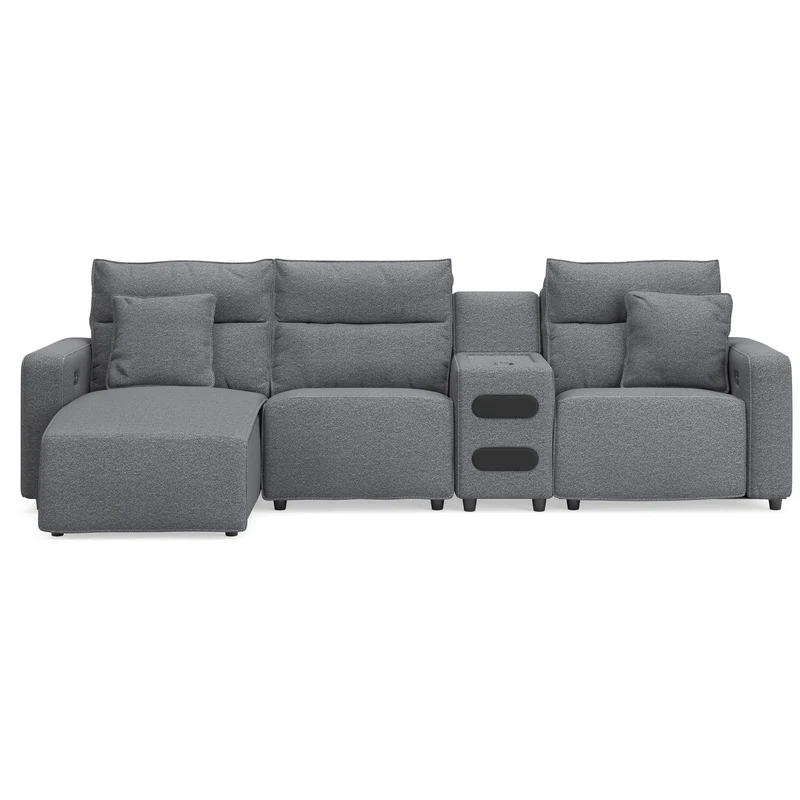 Signature Design by Ashley Modmax 65906S25 4 pc Reclining Sectional with Chaise and Audio Console