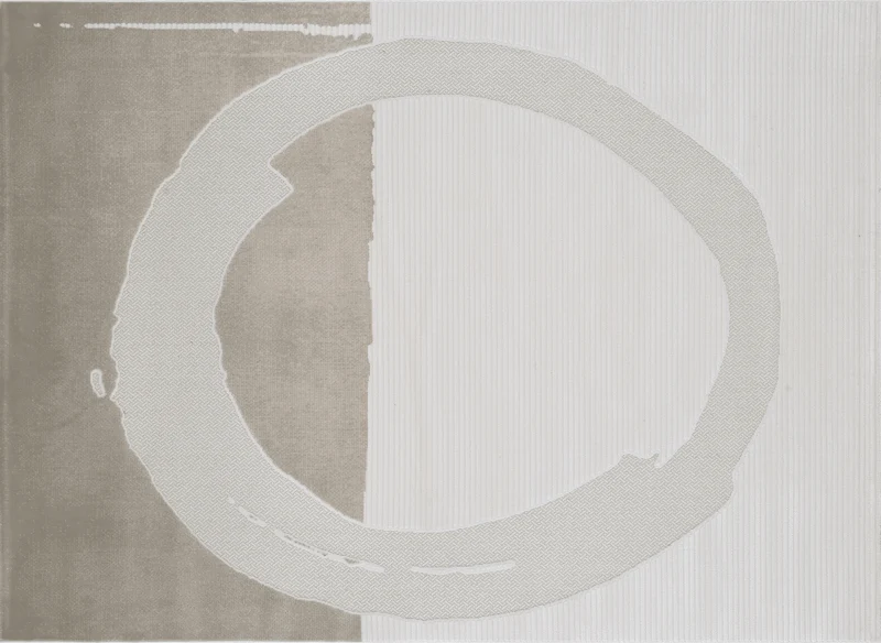 Alfombra gris con motivos circulares 200 x 290 cm Sydney