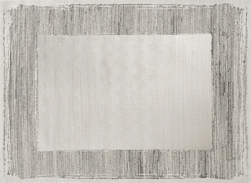 Alfombra de tela textura gris 160 x 230 cm SOLIS
