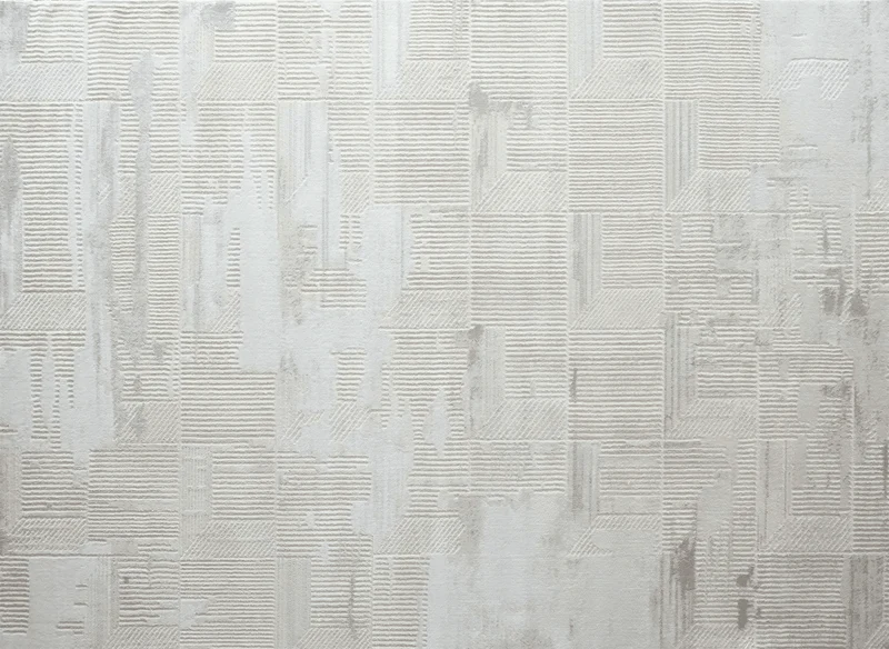 Alfombra gris con motivos geométricos 200 x 290 cm BALSA