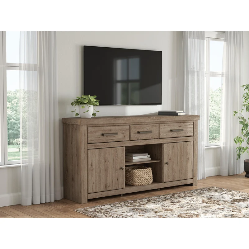 Signature Design by Ashley Garistyn W2844-268 XL TV Stand with Fireplace Option