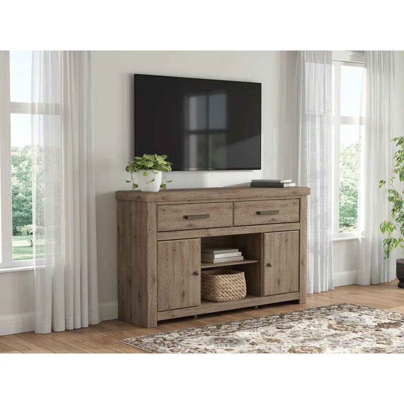 Signature Design by Ashley Garistyn W2844-68 LG TV Stand with Fireplace Option