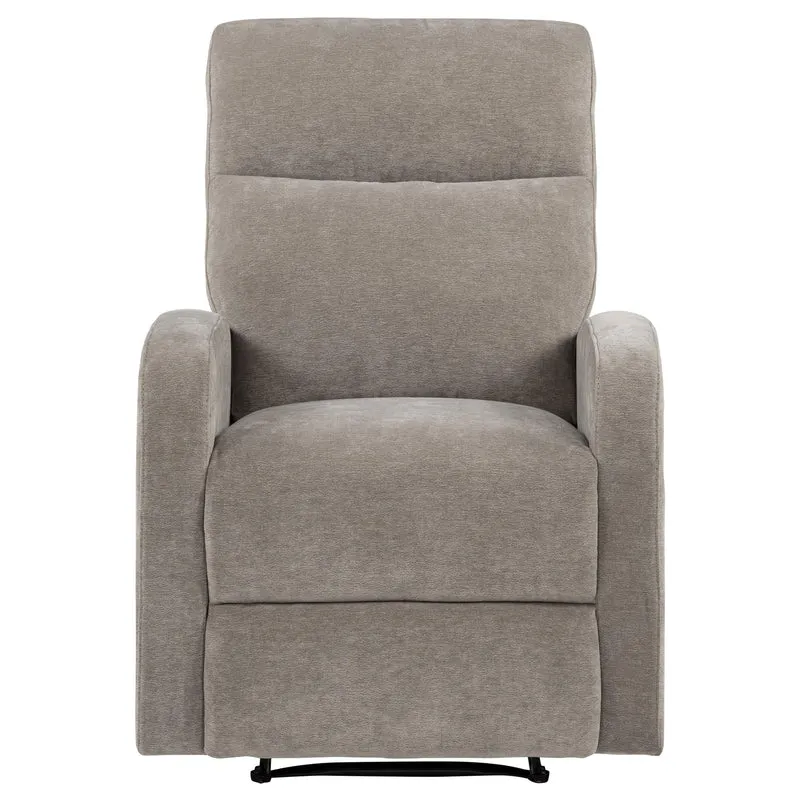 Coaster Furniture Hamilton 603373 Chenille Upholstered Manual Glider Recliner - Sand