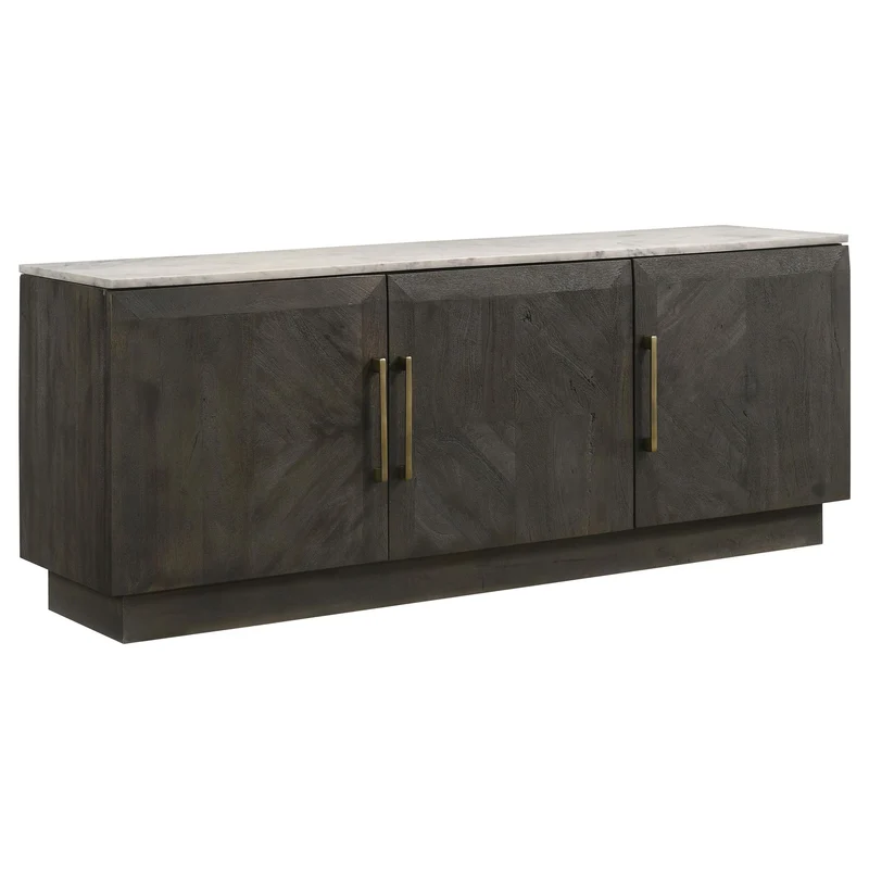 Coaster Furniture Dennis 190655 3-door Marble Top Sideboard Buffet - Tobacco Grey