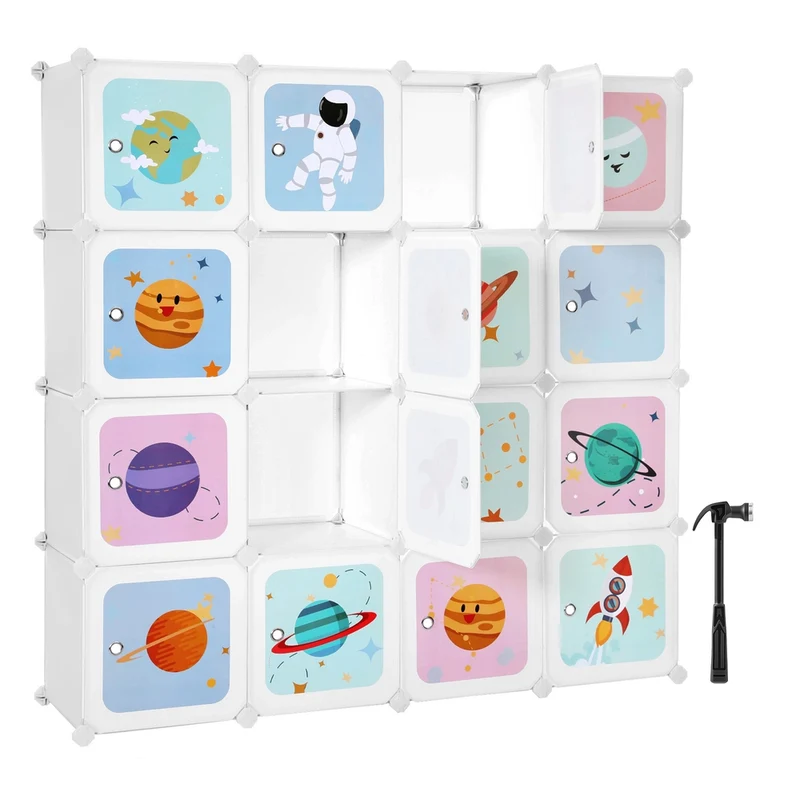 Armario Modular Infantil de 16 Cubos
