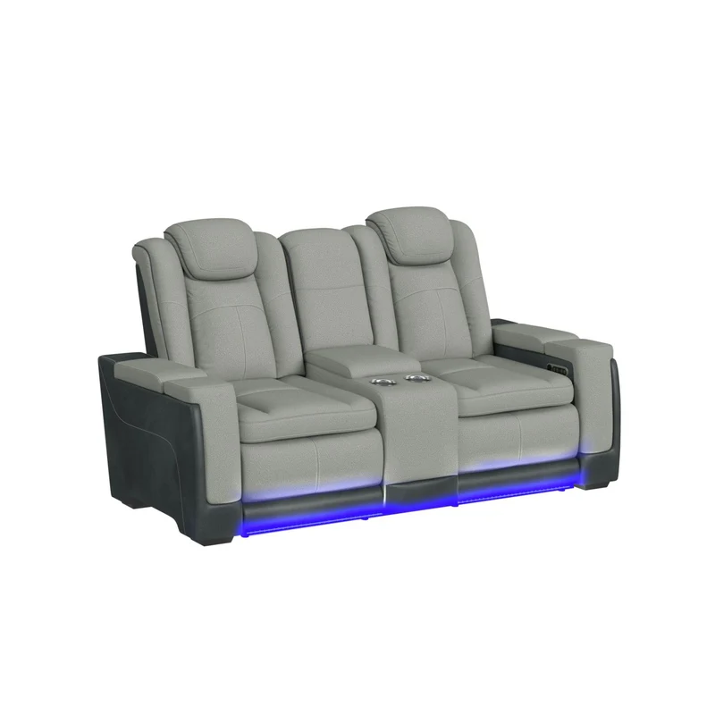 Elements International Lantana U-13660-10562-285PP Power Motion Loveseat